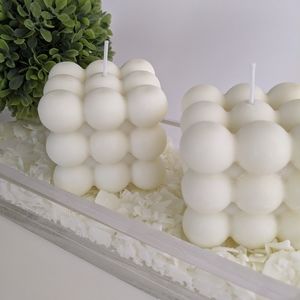 Cube Candles Bubbles Wax
